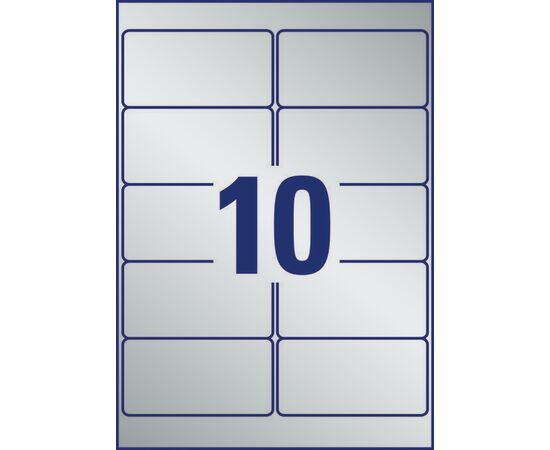 Серебристые полиэстерные этикетки [L6012-20] ( 96x50.8 мм) фотография 2