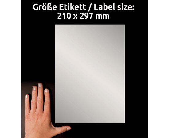 Серебристые полиэстерные этикетки [L6013-20] ( 210x297 мм) фотография 5