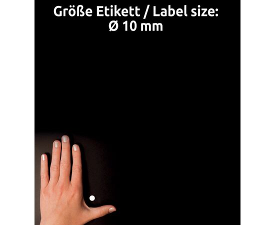 Этикетки самоклеящиеся удаляемые [L6019REV-25] (Ø10 мм) фотография 4