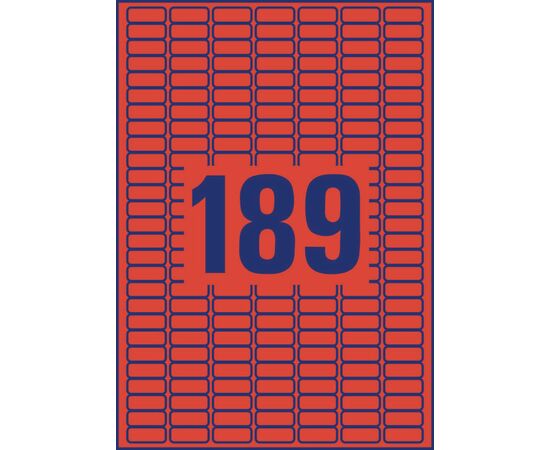 Этикетки [L6036-20] самоклеящиеся удаляемые (красные, 25.4x10 мм) фотография 2