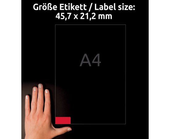 Этикетки [L6038-20] самоклеящиеся удаляемые (красные, 45.7x21.2 мм) фотография 5