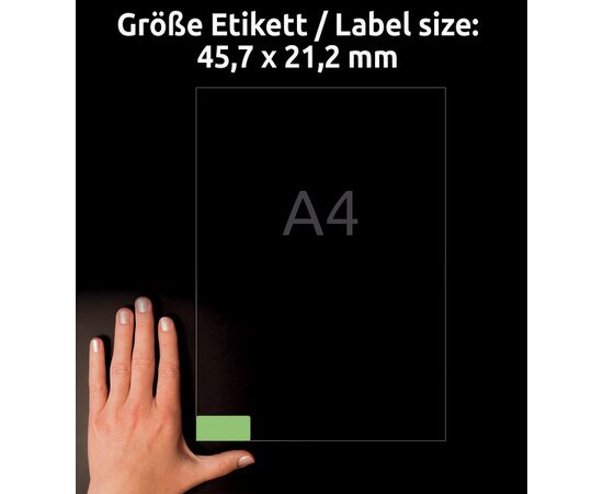 Этикетки [L6040-20] самоклеящиеся удаляемые (зеленые, 45.7x21.2 мм) фотография 5