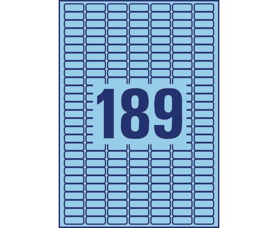 Этикетки [L6048-20] самоклеящиеся удаляемые (синие, 25.4x10 мм) фотография 2