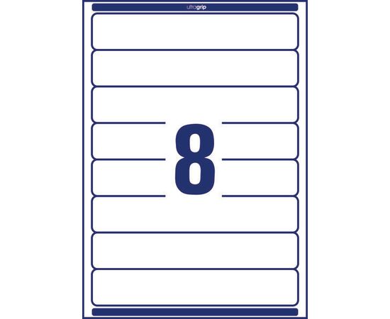 Самоклеящиеся этикетки [L6060-25] для узких папок (белые, 34x192 мм) фотография 2