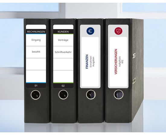 Самоклеящиеся этикетки [L6061-25] для широких папок (белые, 59x192 мм) фотография 6