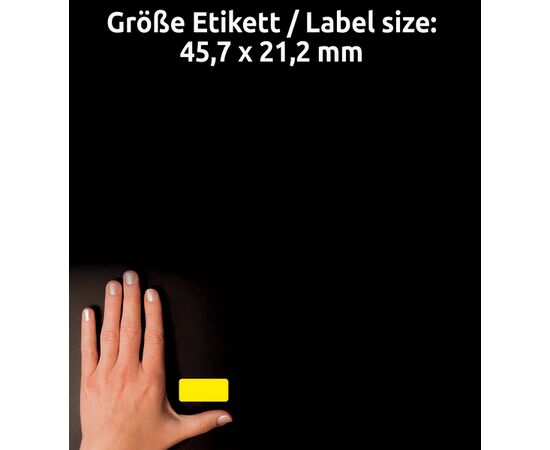 Всепогодные пленочные этикетки [L6103-20] ( желтые, 45.7x21.2 мм) фотография 5