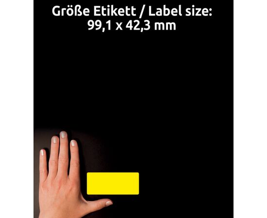 Всепогодные пленочные этикетки [L6107-20] ( желтые, 99.1x42.3 мм) фотография 5