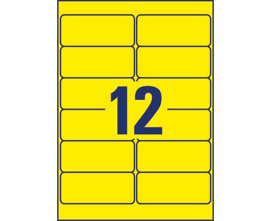 Всепогодные пленочные этикетки [L6107-20] ( желтые, 99.1x42.3 мм) фотография 2