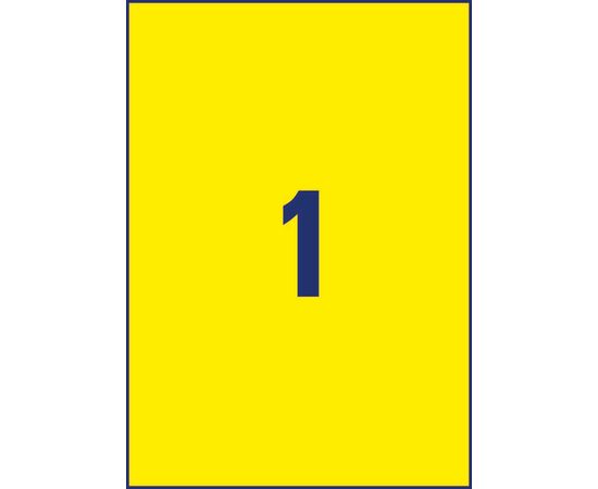 Всепогодные пленочные этикетки [L6111-20] ( желтые, 210x297 мм) фотография 2