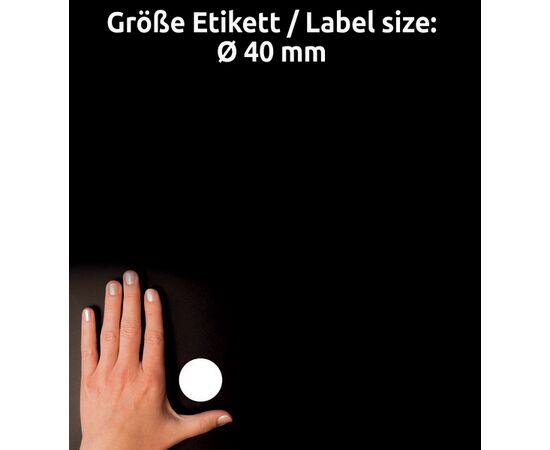 Самоклеящиеся этикетки-пломбы круглые [L6112-20] (Ø40 мм) фотография 5