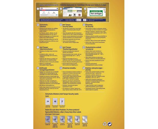 Самоклеящиеся этикетки-пломбы круглые [L6112-20] (Ø40 мм) фотография 4