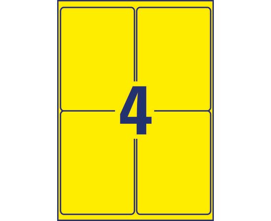 Всепогодные пленочные этикетки [L6127-20] ( желтые, 99.1x139 мм) фотография 2