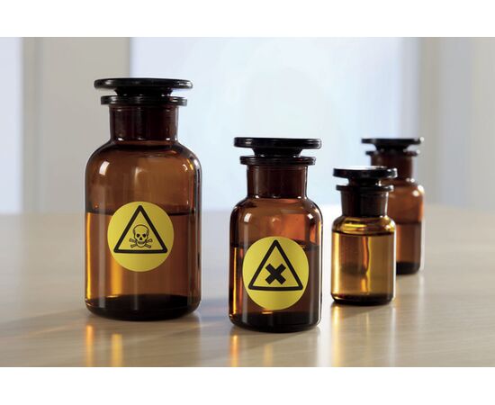 Всепогодные пленочные этикетки [L6128-20] ( желтые, Ø30 мм) фотография 6