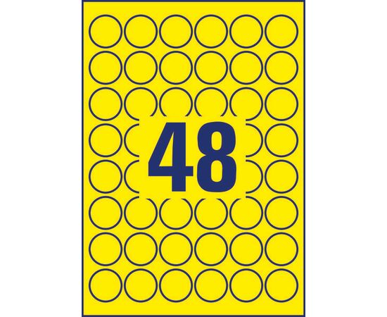 Всепогодные пленочные этикетки [L6128-20] ( желтые, Ø30 мм) фотография 2