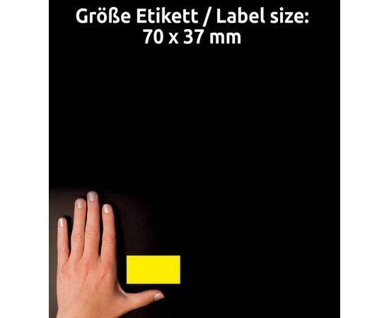 Всепогодные пленочные этикетки [L6131-20] ( желтые, 70x37 мм) фотография 5