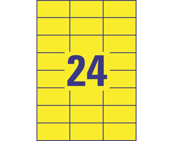 Всепогодные пленочные этикетки [L6131-20] ( желтые, 70x37 мм) фотография 2