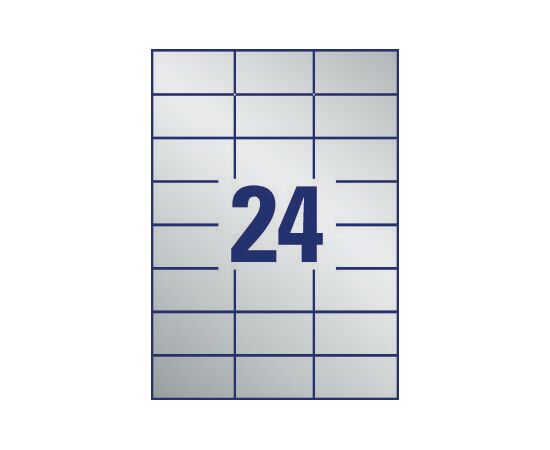 Серебристые полиэстерные этикетки [L6133-20] ( 70x37 мм) фотография 2