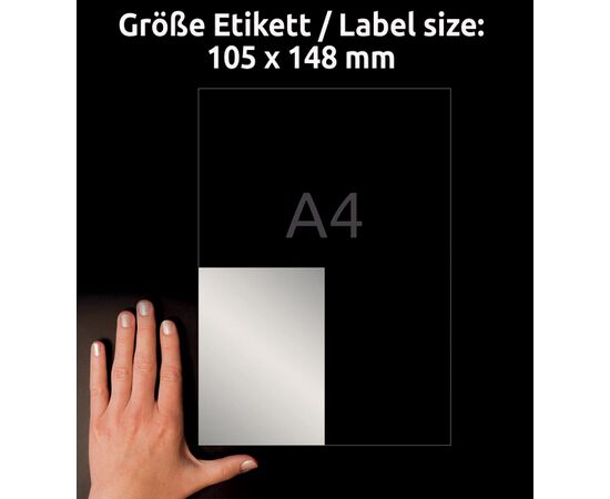 Серебристые полиэстерные этикетки [L6134-20] ( 105x148 мм) фотография 5