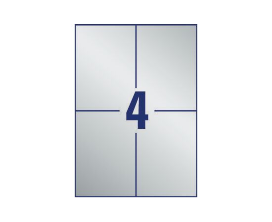 Серебристые полиэстерные этикетки [L6134-20] ( 105x148 мм) фотография 2