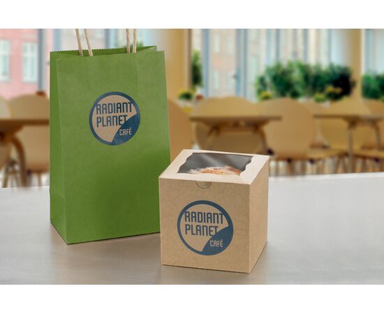 Самоклеящиеся этикетки [L7106-25] из крафт-бумаги (коричневые, Ø60 мм) фотография 6