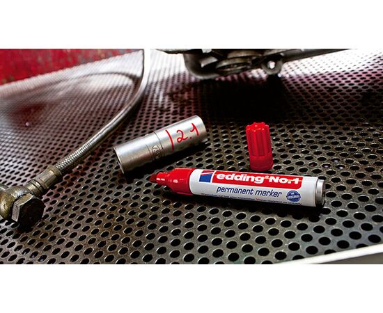 Маркер перманентный EDDING [E-1/1] (черный, 1-5 мм, скошенный наконечник) фотография 2