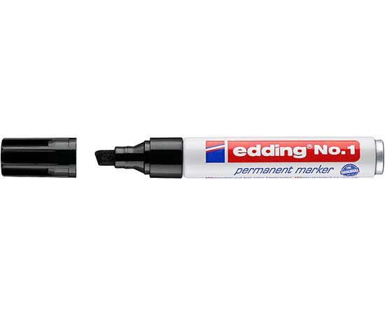 Маркер перманентный EDDING [E-1/1] (черный, 1-5 мм, скошенный наконечник) фотография 1