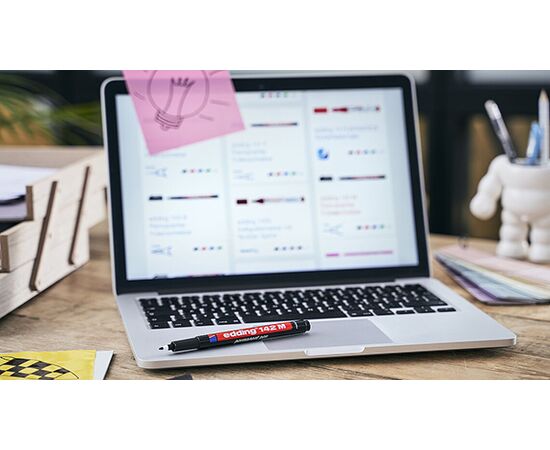 Набор маркеров EDDING для глянцевых поверхностей [E-142/4S] (4 цвета, 1 мм) фотография 2