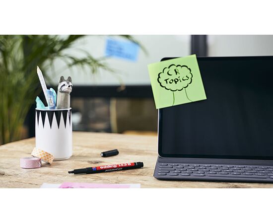 Маркер перманентный EDDING для глянцевых поверхностей [E-143/3] (синий, 1-3 мм) фотография 2