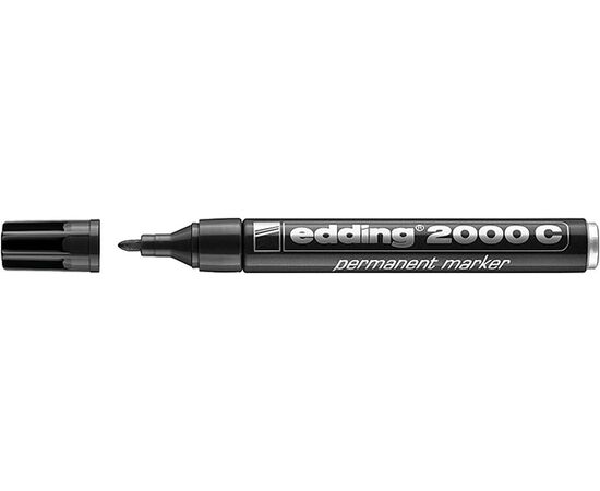 Маркер перманентный EDDING [E-2000C/1] (черный, 1.5-3 мм, металлический корпус) фотография 1