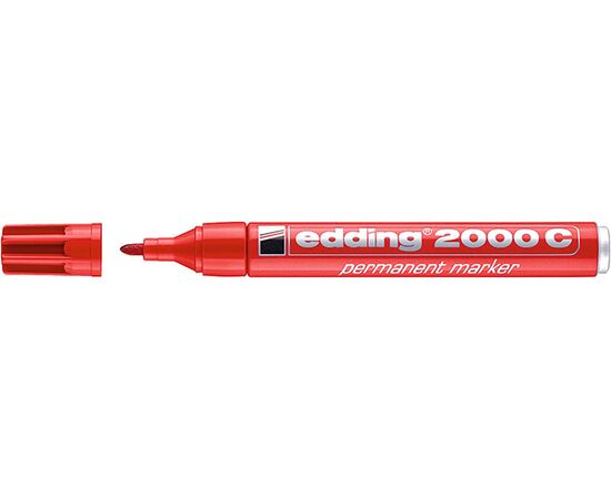 Маркер перманентный EDDING [E-2000C/2] (красный, 1.5-3 мм, металлический корпус) фотография 1