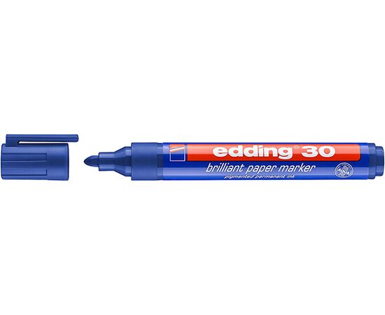 Маркер пигментный EDDING [E-30/003] (синий, 1.5-3 мм, круглый наконечник) фотография 1