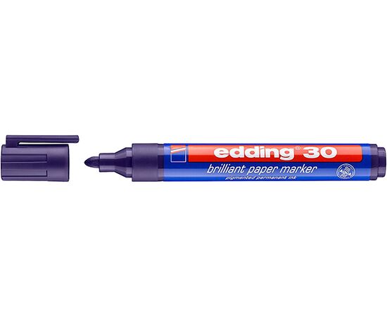 Маркер пигментный EDDING [E-30/008] (фиолетовый, 1.5-3 мм, круглый наконечник) фотография 1