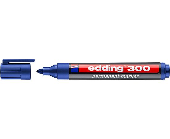 Маркер перманентный EDDING [E-300/3] (синий, 1.5-3 мм, круглый наконечник) фотография 1
