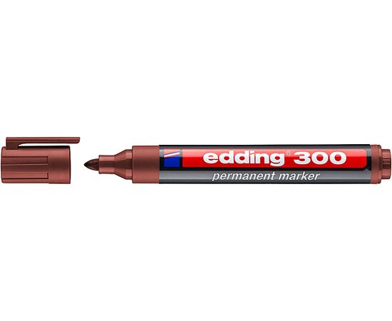 Маркер перманентный EDDING [E-300/7] (коричневый, 1.5-3 мм, круглый наконечник) фотография 1