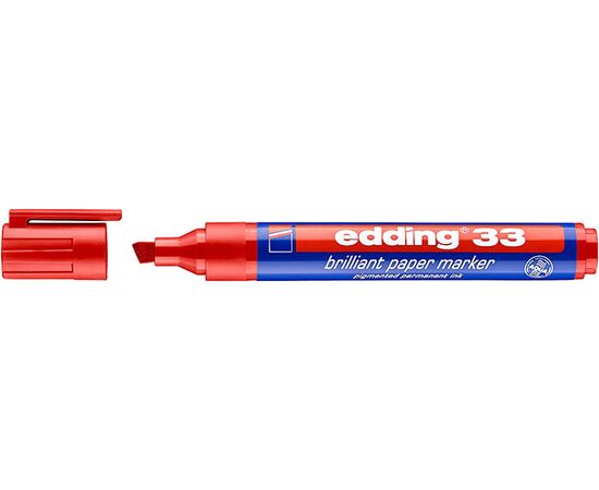 Маркер пигментный EDDING [E-33/002] (красный, 1-5 мм мм, скошенный наконечник) фотография 1