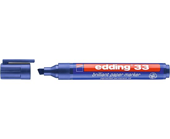 Маркер пигментный EDDING [E-33/003] (синий, 1-5 мм, скошенный наконечник) фотография 1
