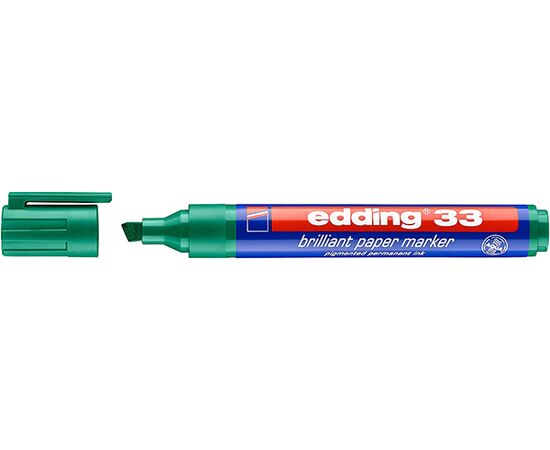 Маркер пигментный EDDING [E-33/004] (зелёный, 1-5 мм, скошенный наконечник) фотография 1