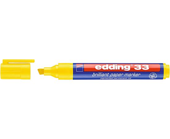 Маркер пигментный EDDING [E-33/005] (жёлтый, 1-5 мм, скошенный наконечник) фотография 1