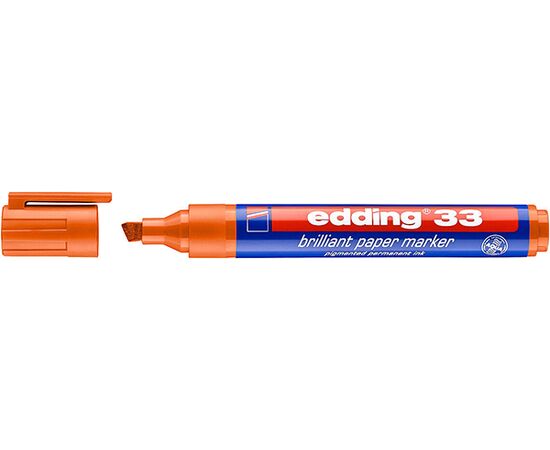Маркер пигментный EDDING [E-33/006] (оранжевый, 1-5 мм, скошенный наконечник) фотография 1