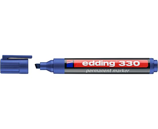 Маркер перманентный EDDING [E-330/3] (синий, 1-5 мм, скошенный наконечник) фотография 1