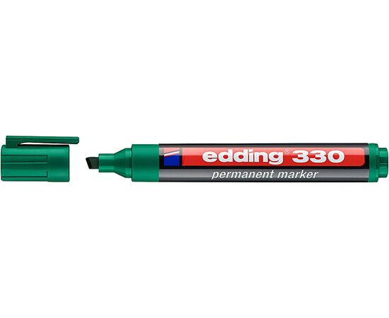 Маркер перманентный EDDING [E-330/4] (зеленый, 1-5 мм, скошенный наконечник) фотография 1