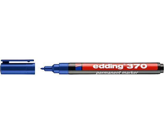 Маркер перманентный EDDING [E-370/3] (синий, 1 мм, круглый наконечник) фотография 1