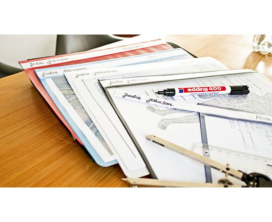 Маркер перманентный EDDING [E-400/1] (черный, 1 мм, круглый наконечник) фотография 6