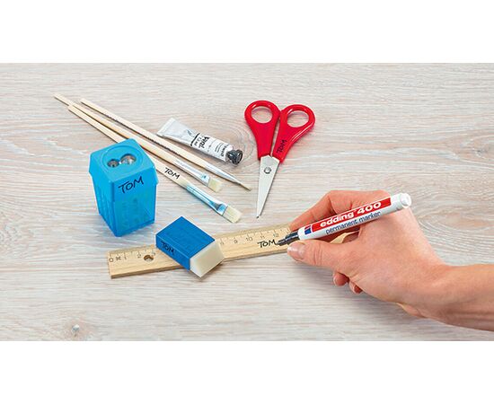 Маркер перманентный EDDING [E-400/1] (черный, 1 мм, круглый наконечник) фотография 7