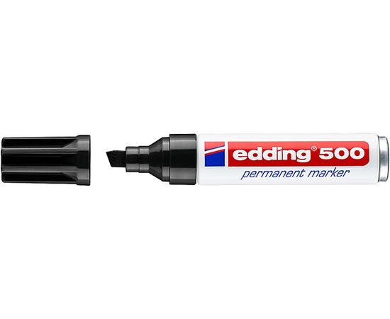 Маркер перманентный EDDING [E-500/1] (черный, 2-7 мм, скошенный наконечник) фотография 1
