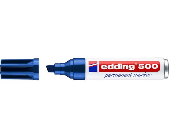 Маркер перманентный EDDING [E-500/3] (синий, 2-7 мм, скошенный наконечник) фотография 1