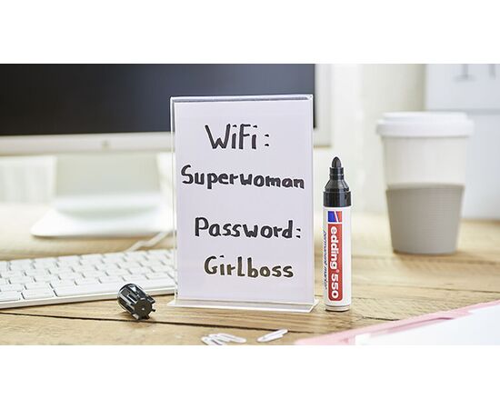 Маркер перманентный EDDING [E-550/1] (черный, 3-4 мм, круглый наконечник) фотография 4