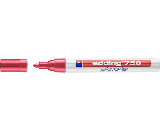 Маркер лаковый пеинт EDDING [E-750/2] (красный, 2-4 мм, металлический корпус) фотография 1