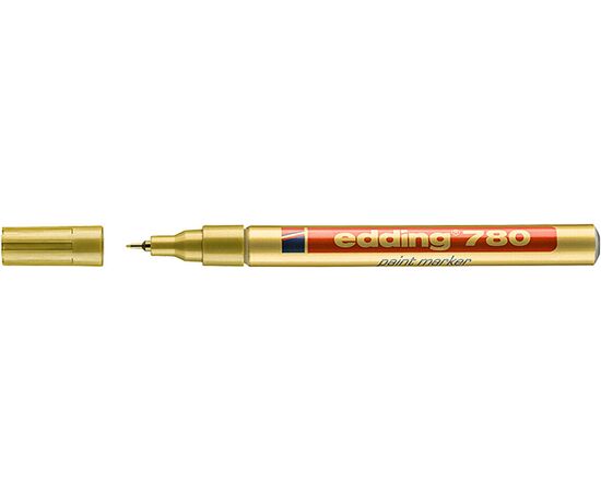 Маркер лаковый пеинт EDDING [E-780/53] (золотой, 0.8 мм, металлический корпус) фотография 1