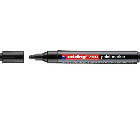 Маркер лаковый пеинт EDDING [E-790/1] (черный, 2-3 мм, пластиковый корпус) фотография 1